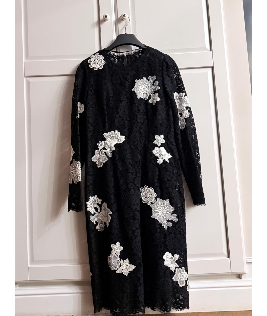 DOLCE&GABBANA Черное кружевное вечернее платье, фото 4