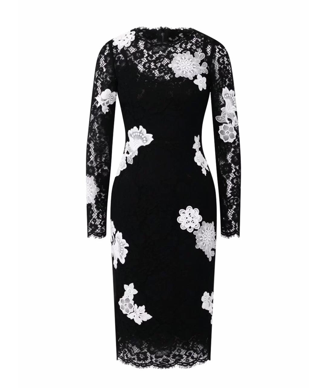 DOLCE&GABBANA Черное кружевное вечернее платье, фото 1