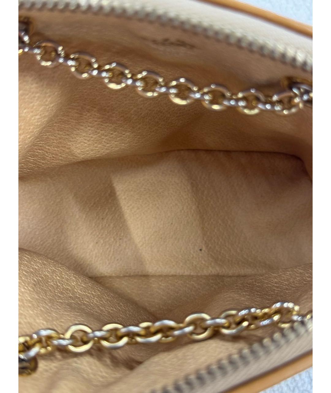 CELINE Бежевая кожаная сумка через плечо, фото 8