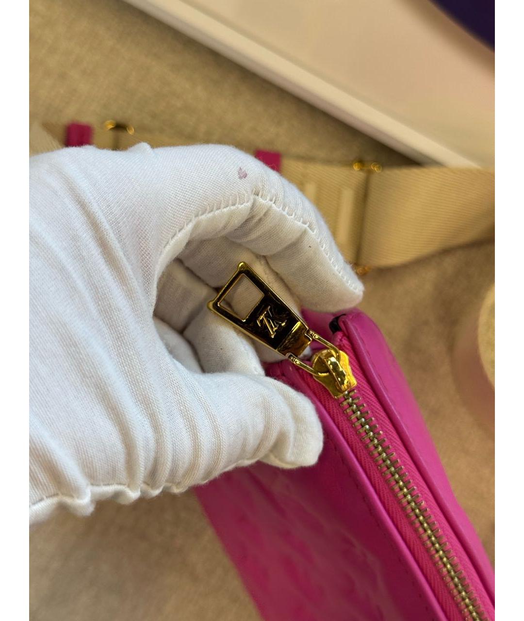 LOUIS VUITTON Фуксия кожаная сумка через плечо, фото 2