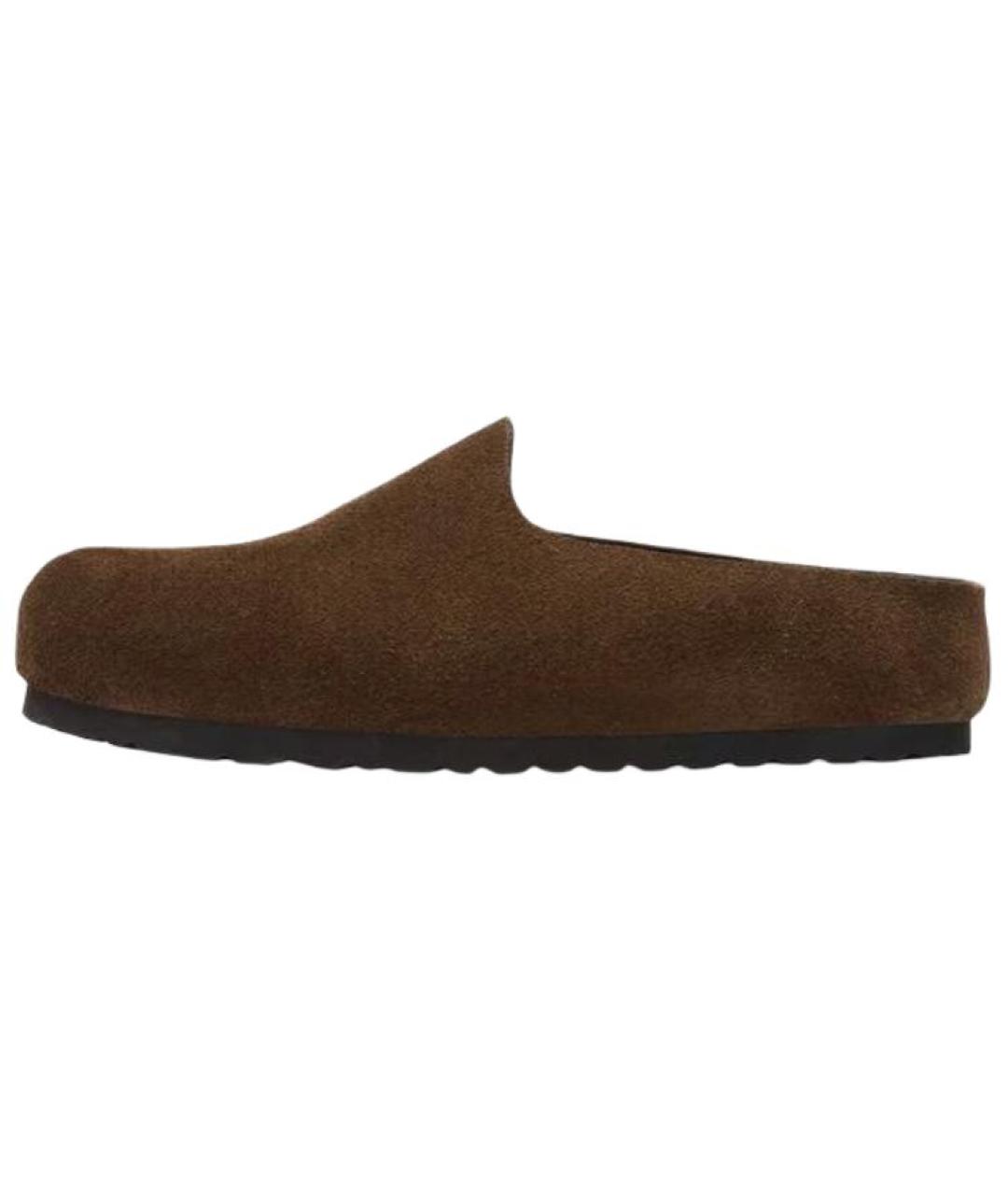 BIRKENSTOCK Коричневые замшевые сабо, фото 2