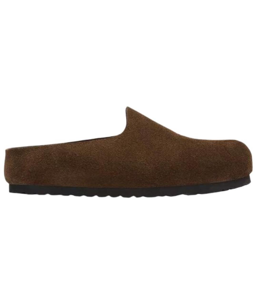 BIRKENSTOCK Коричневые замшевые сабо, фото 1
