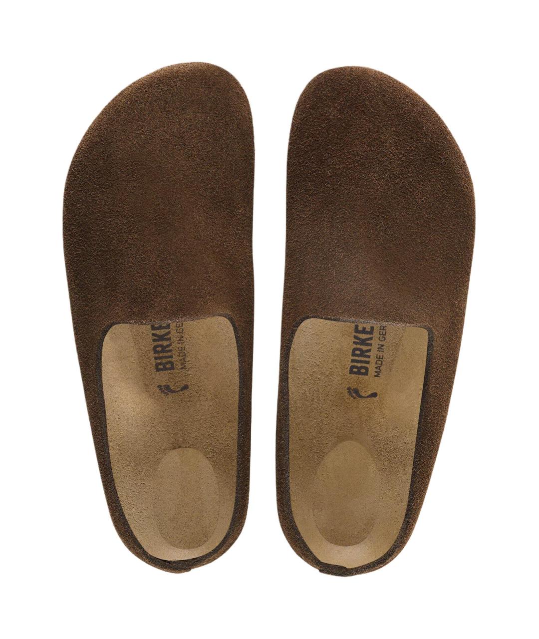 BIRKENSTOCK Коричневые замшевые сабо, фото 3