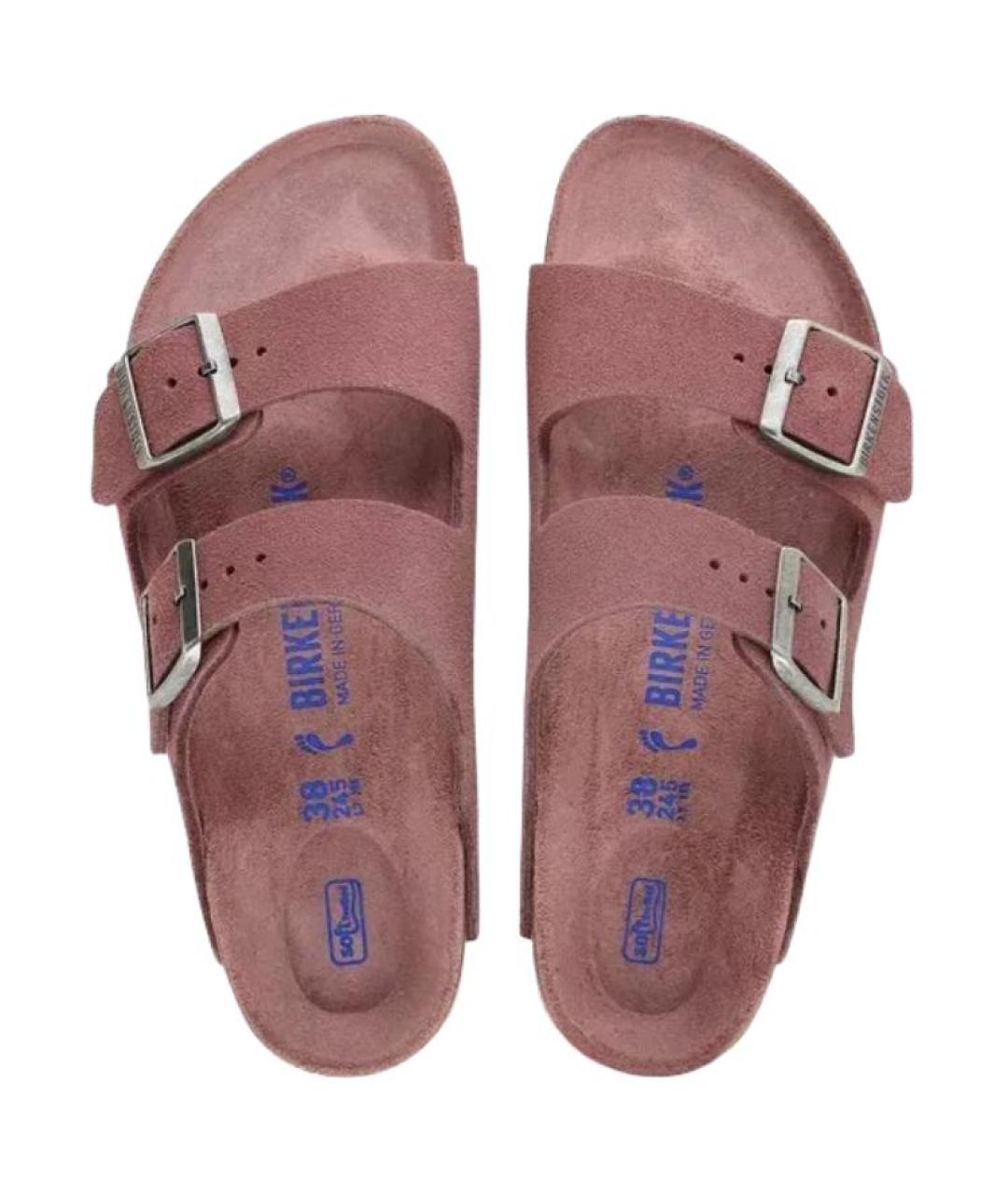 BIRKENSTOCK Розовые замшевые сандалии, фото 3