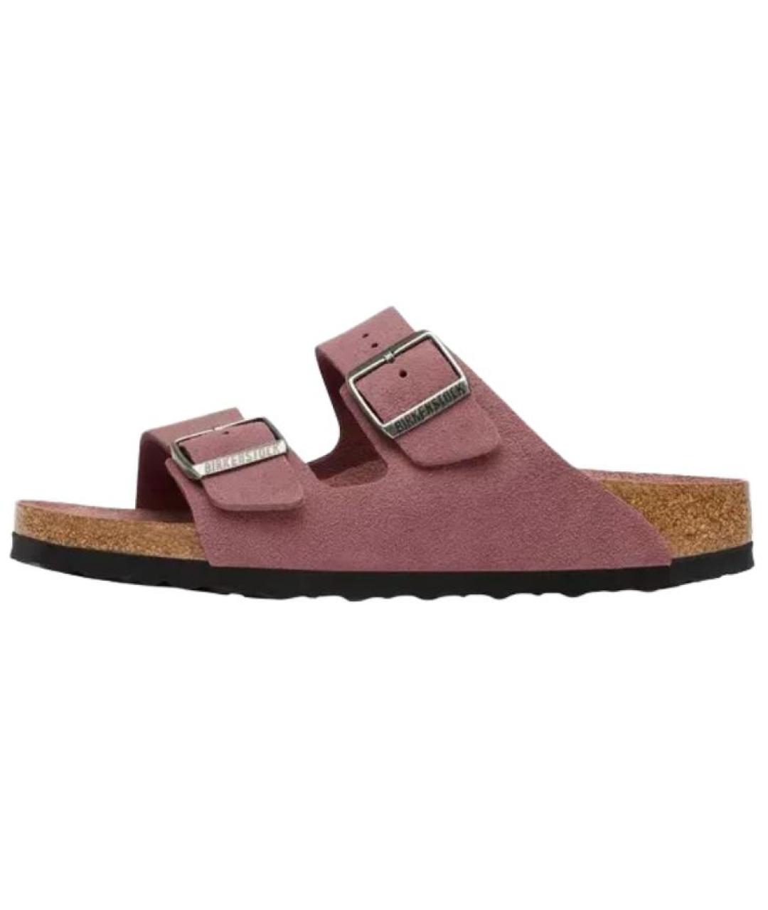 BIRKENSTOCK Розовые замшевые сандалии, фото 2