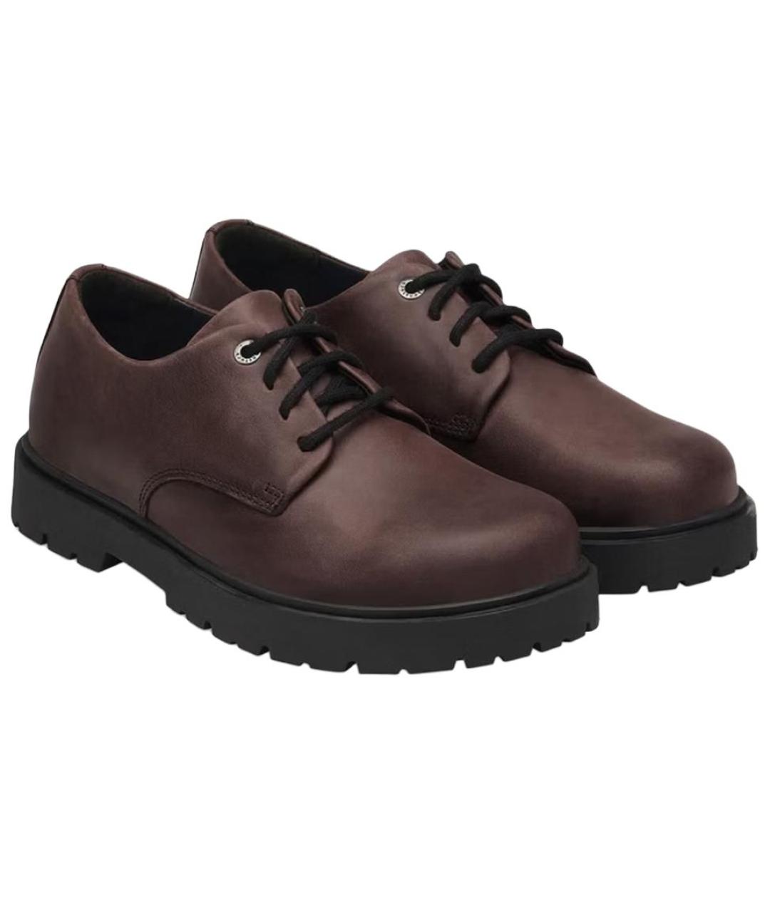 BIRKENSTOCK Коричневые кожаные туфли, фото 4