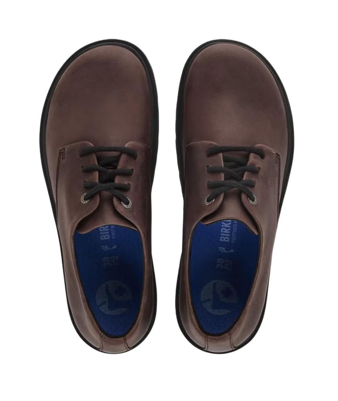 BIRKENSTOCK Коричневые кожаные туфли, фото 5
