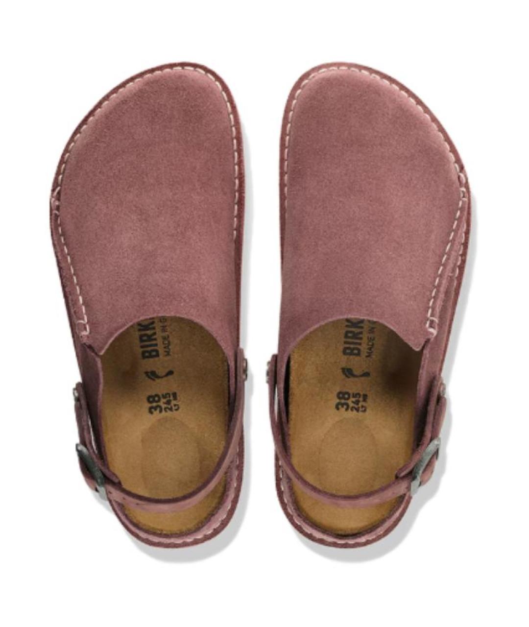 BIRKENSTOCK Розовые замшевые сабо, фото 3