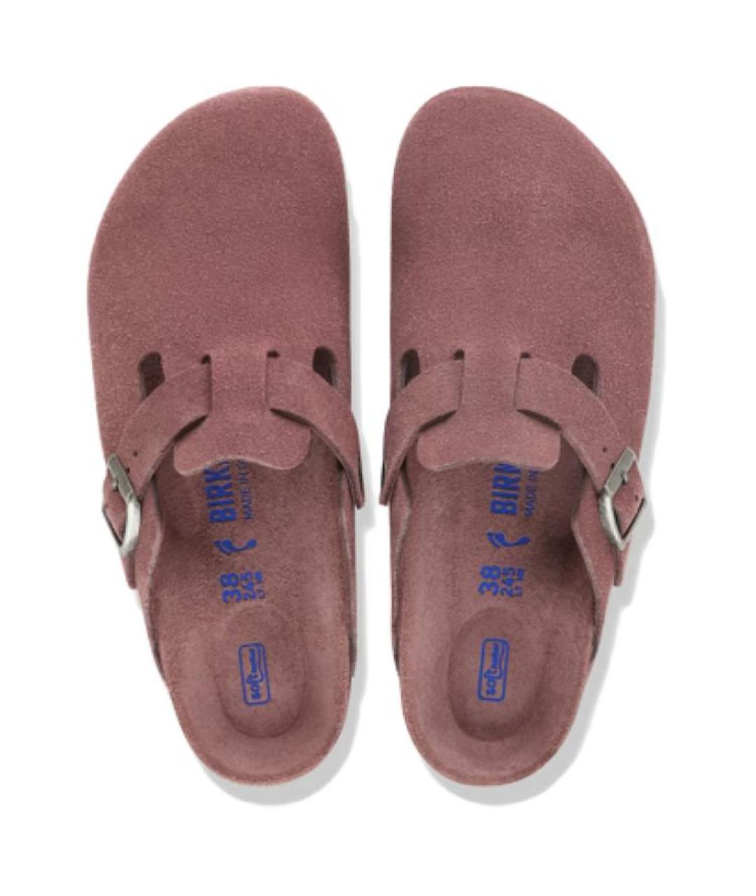 BIRKENSTOCK Розовые замшевые сабо, фото 4