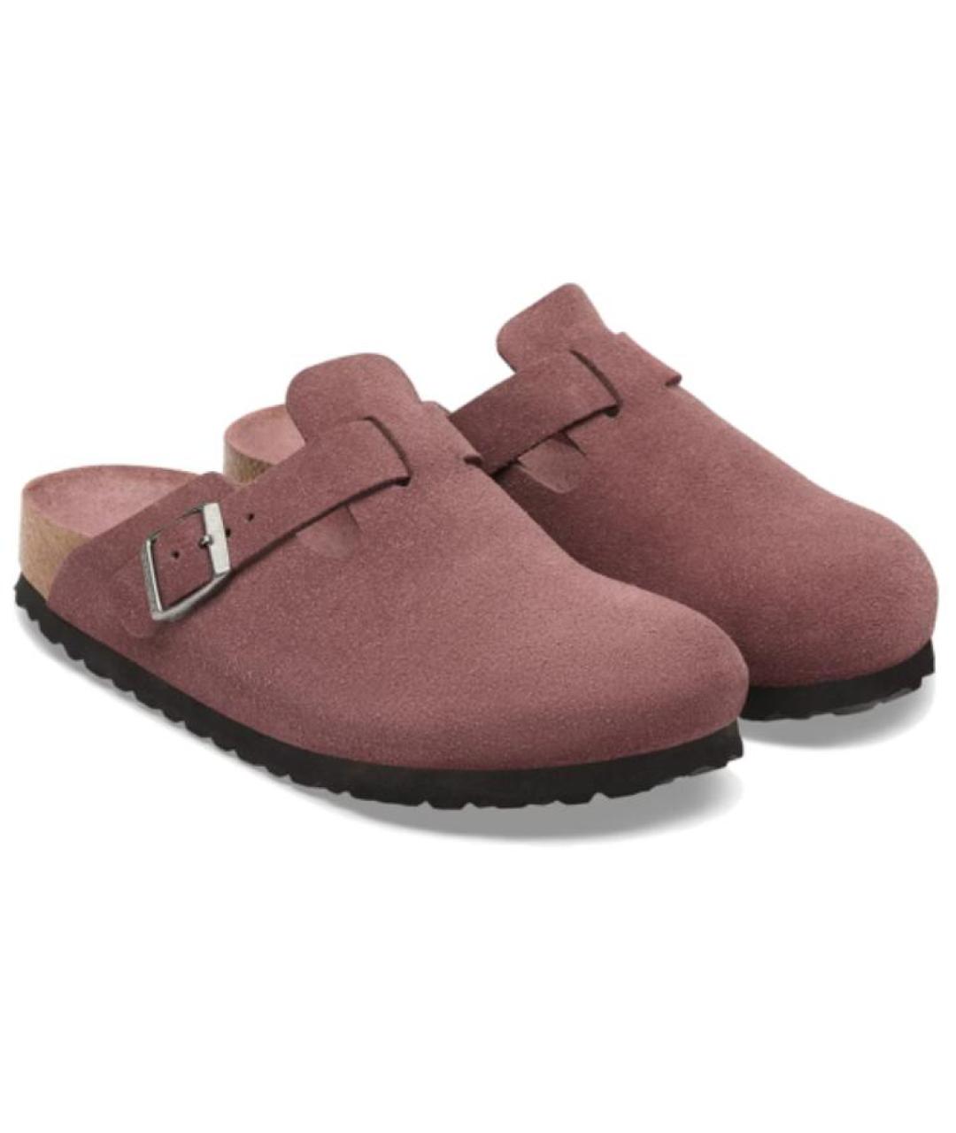 BIRKENSTOCK Розовые замшевые сабо, фото 3