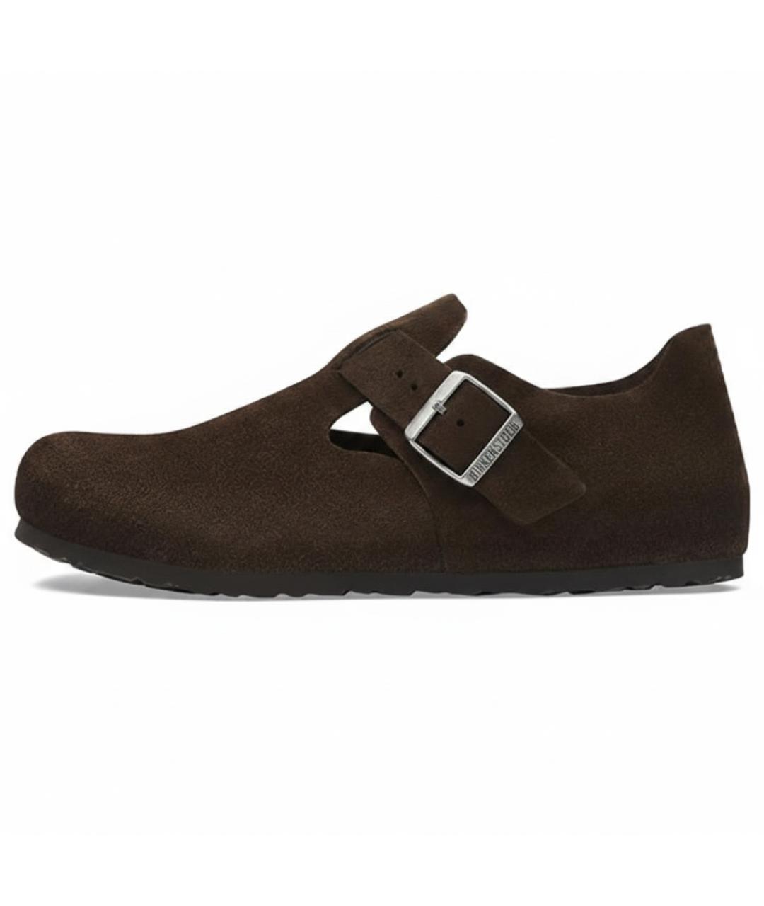 BIRKENSTOCK Коричневые замшевые сабо, фото 5