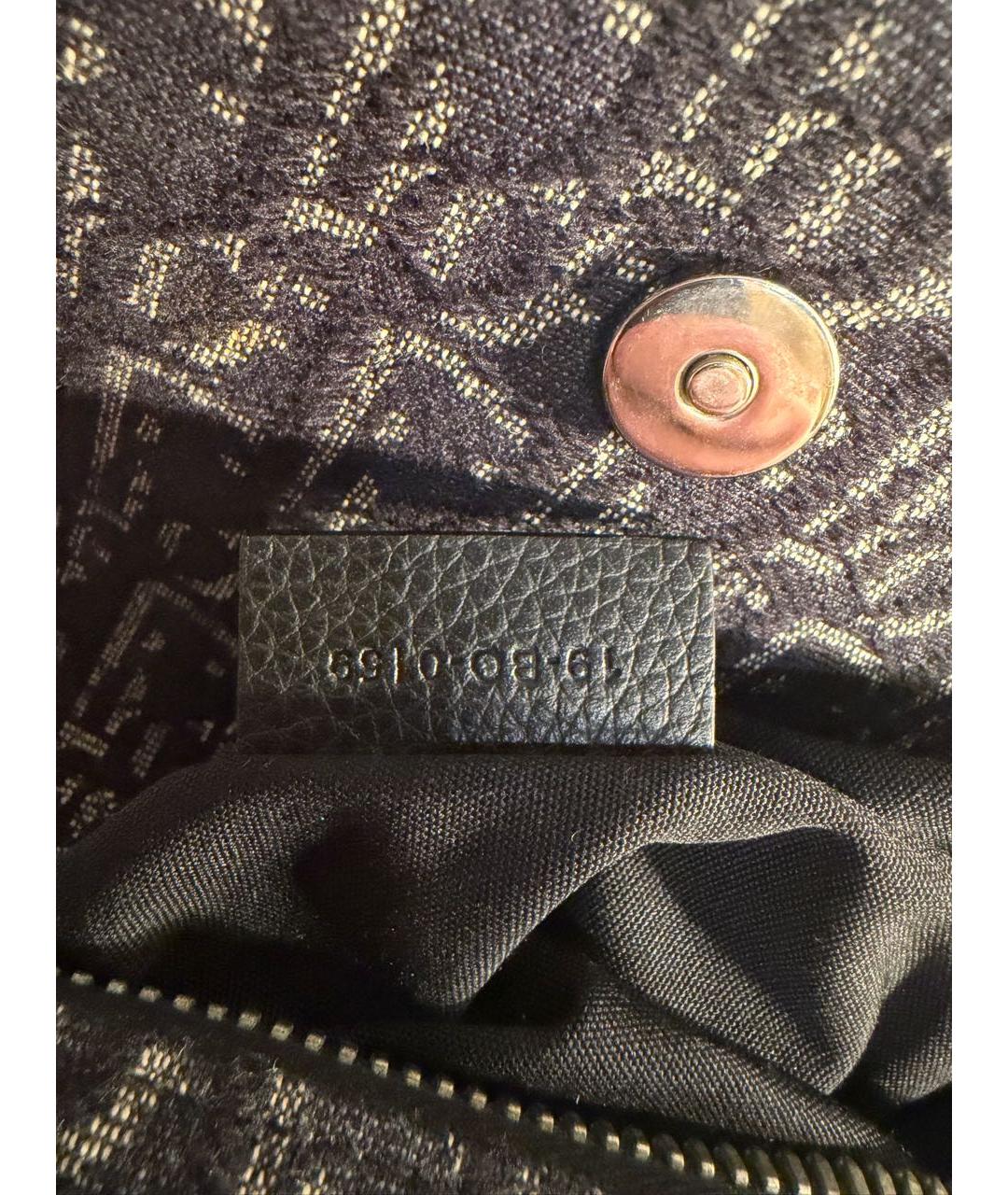CHRISTIAN DIOR Черная жаккардовая сумка на плечо, фото 5
