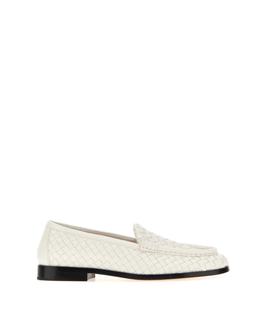 BOTTEGA VENETA Белые кожаные лоферы, фото 1