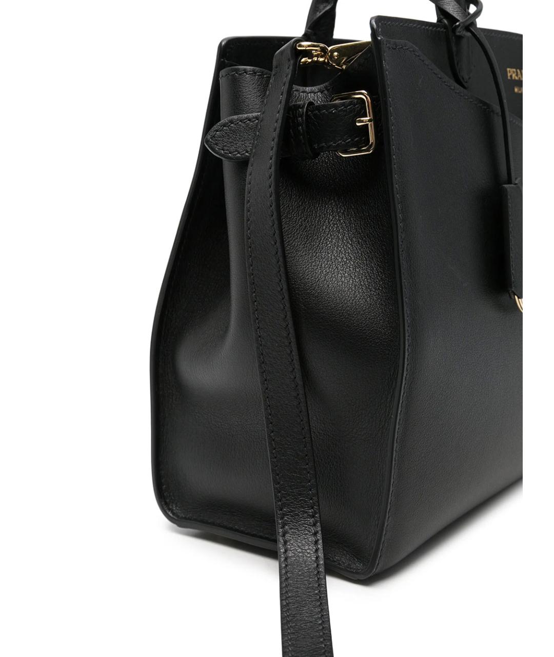 PRADA Черная кожаная сумка тоут, фото 5