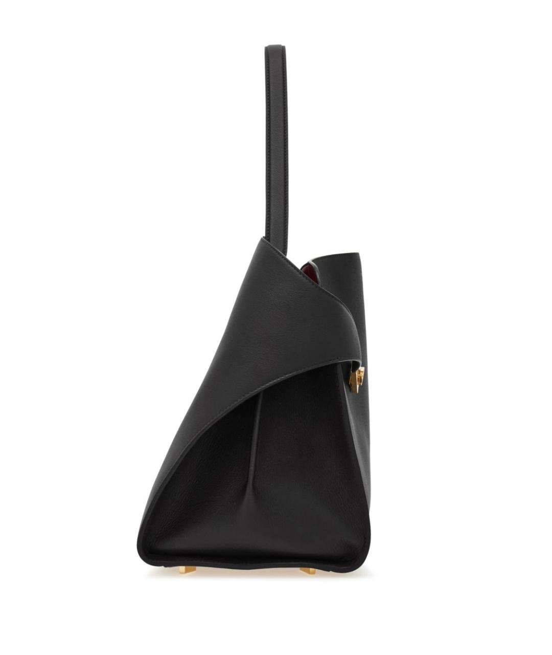 FERRAGAMO Черная кожаная сумка тоут, фото 4