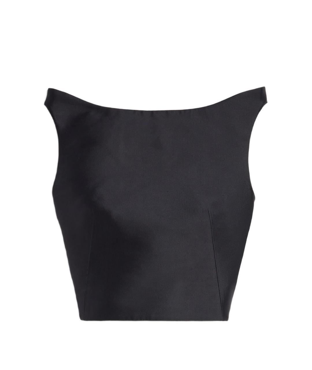JIL SANDER Черная шелковая блузы, фото 1