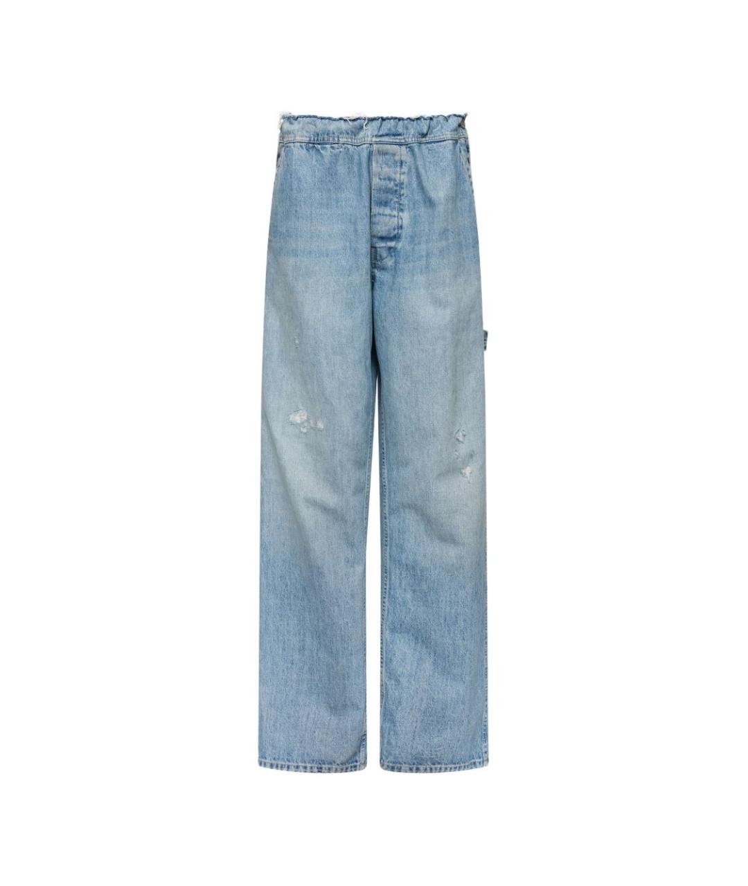 MM6 MAISON MARGIELA Голубые хлопковые прямые джинсы, фото 1