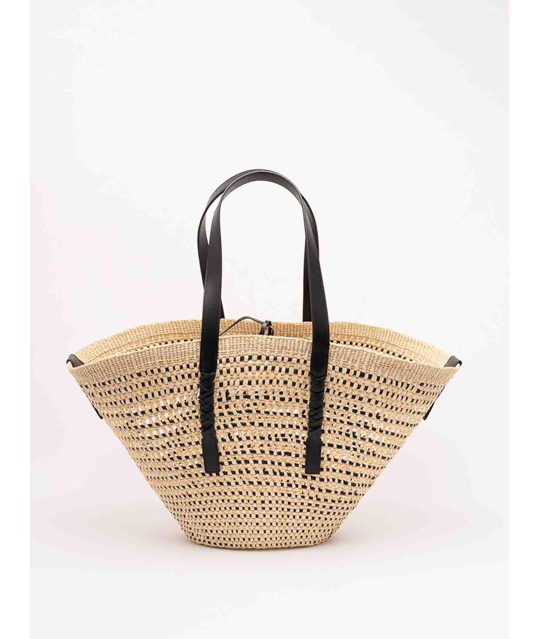 LOEWE Бежевая рафия сумка тоут, фото 2
