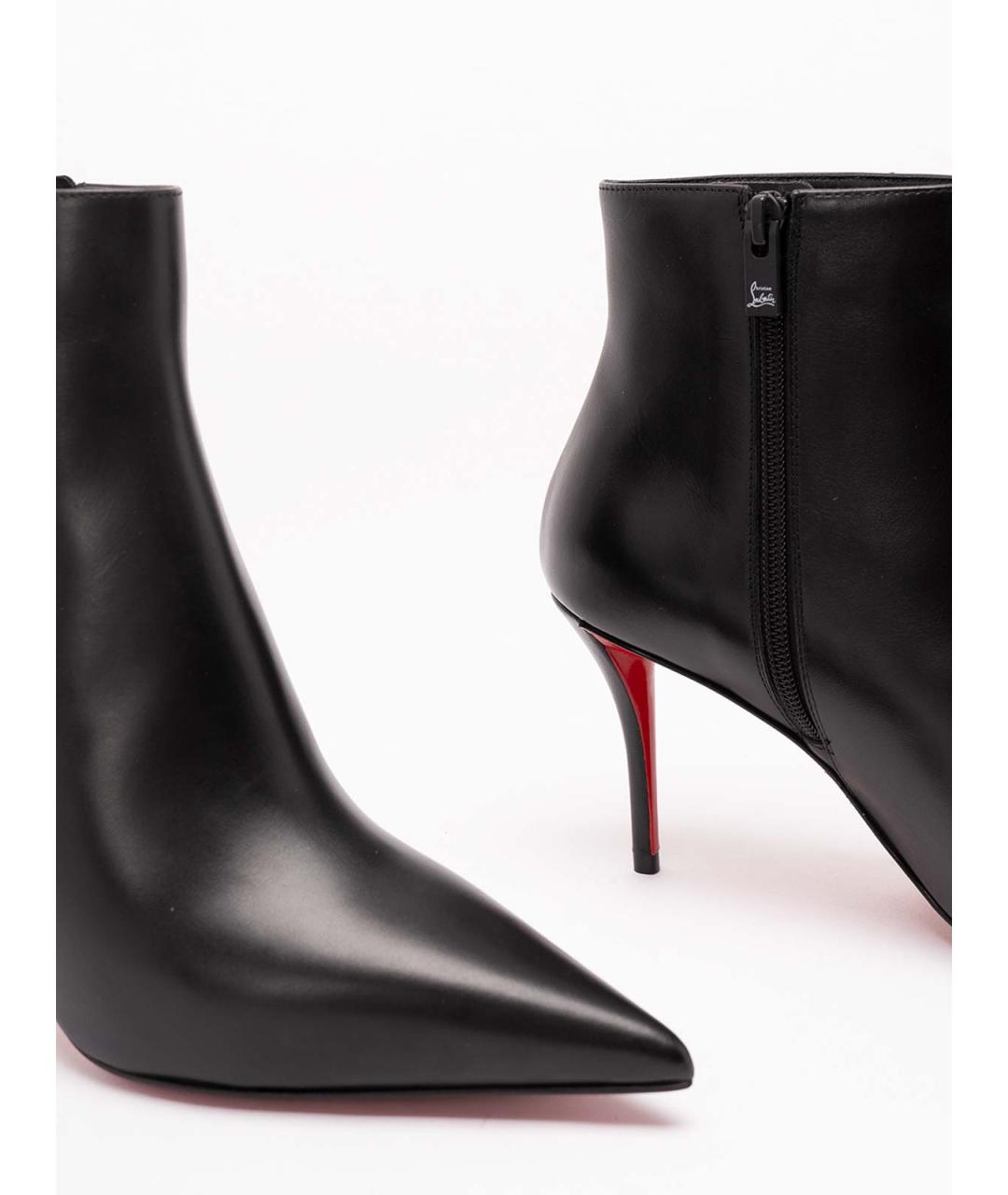 CHRISTIAN LOUBOUTIN Черные кожаные ботильоны, фото 5