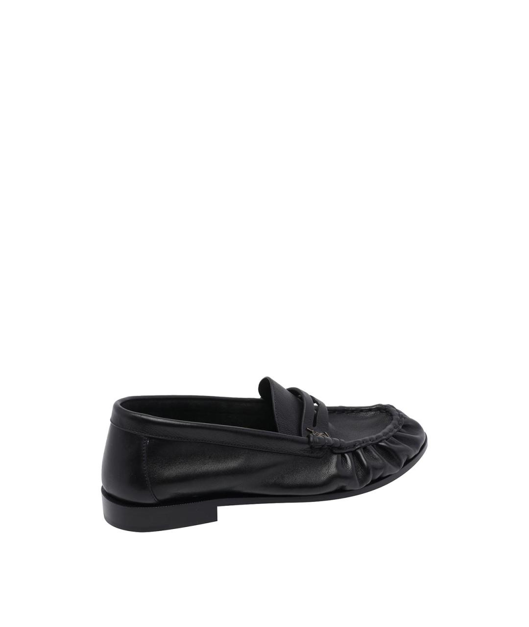 SAINT LAURENT Черные кожаные лоферы, фото 3