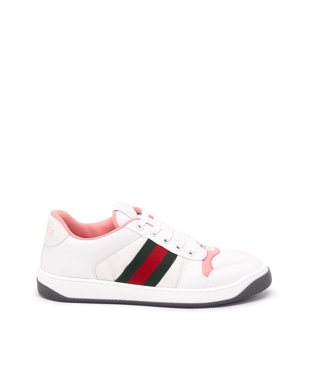 GUCCI Белые текстильные кроссовки, фото 1