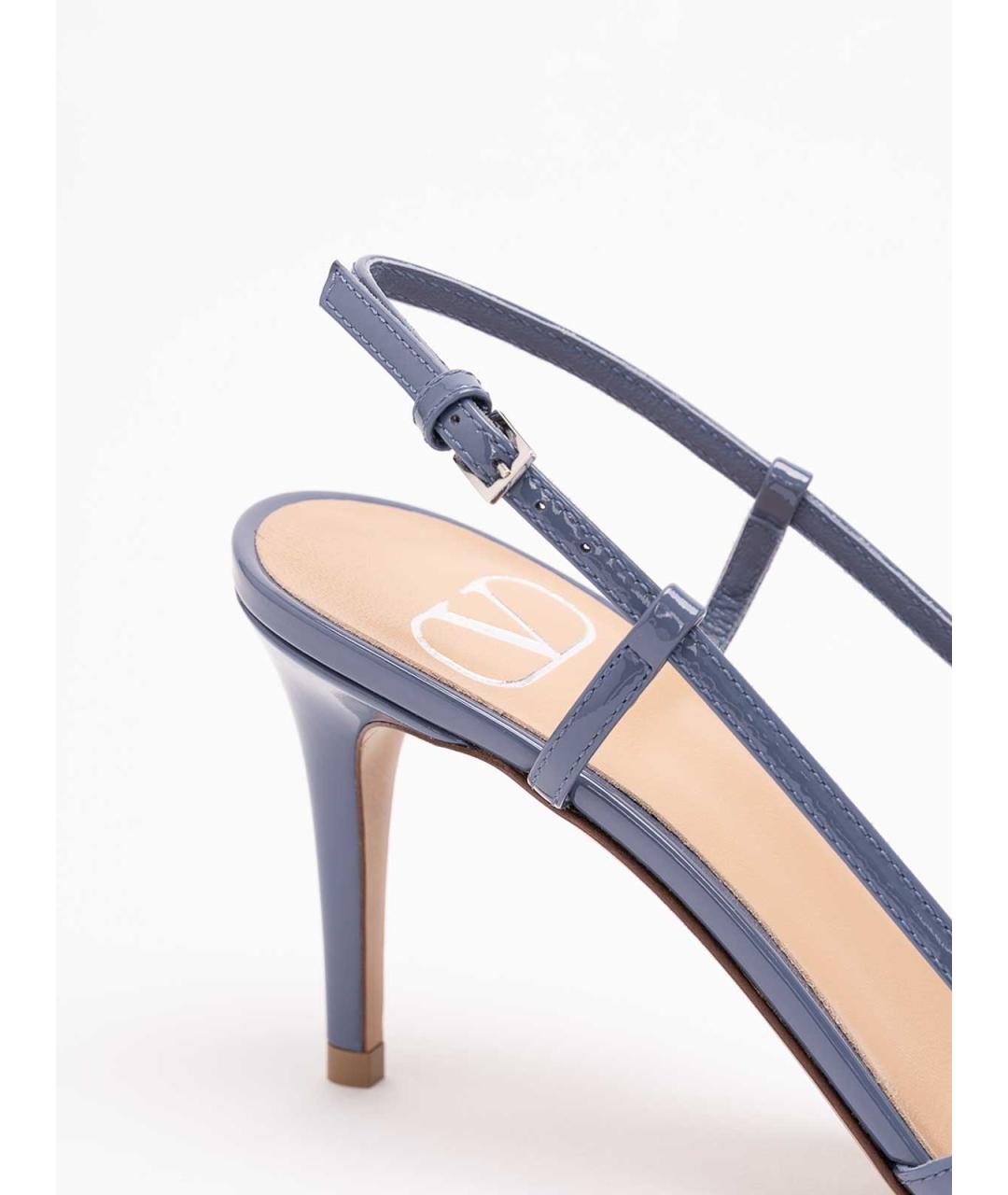 VALENTINO Голубые туфли из лакированной кожи, фото 4