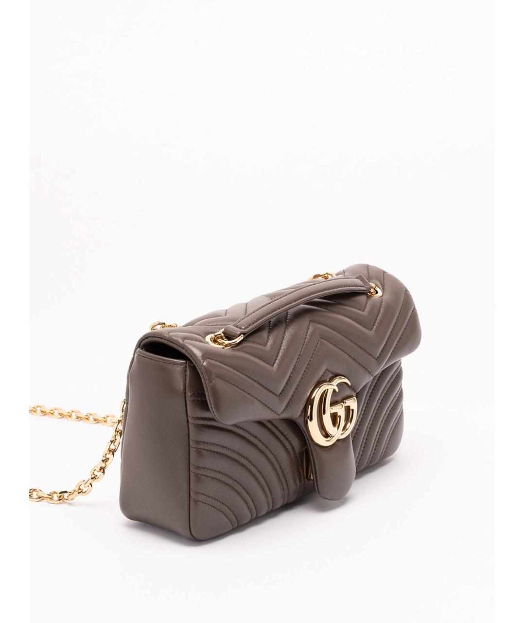 GUCCI Коричневая кожаная сумка через плечо, фото 3