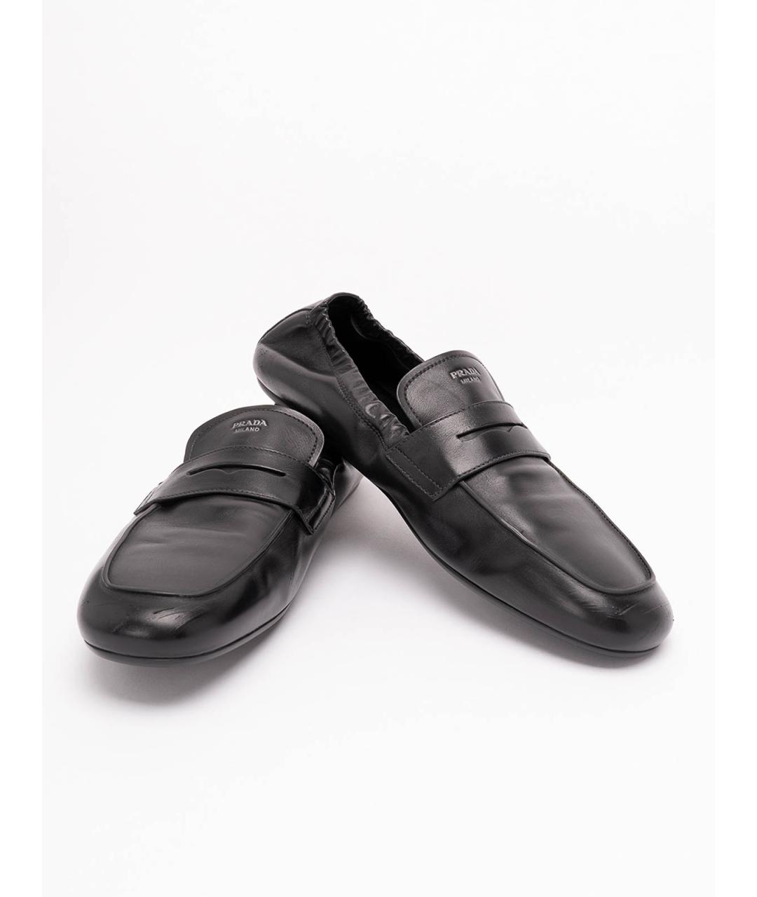 PRADA Черные кожаные лоферы, фото 5