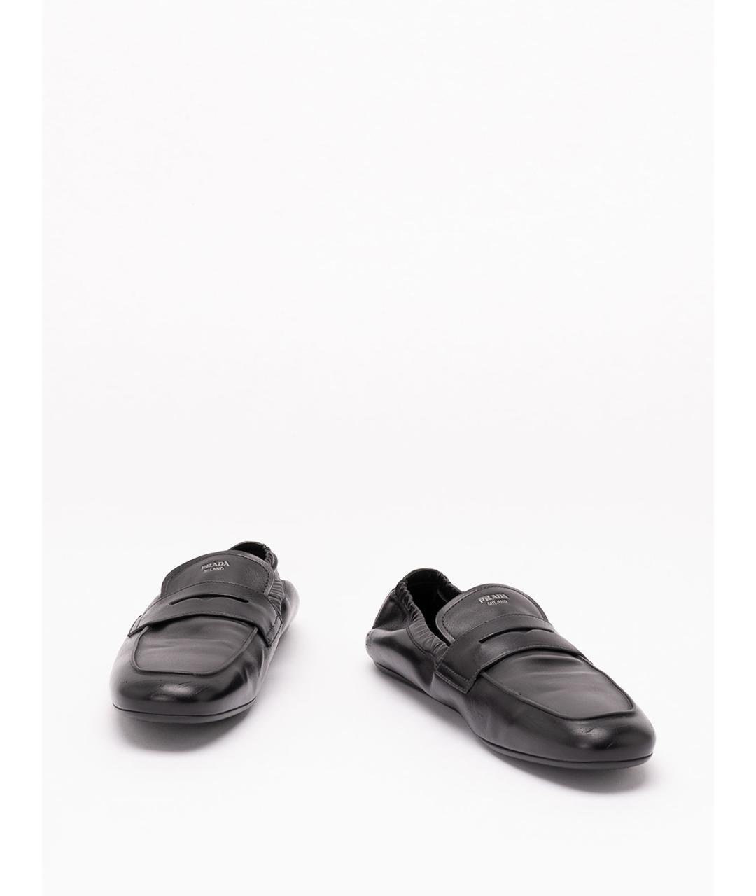 PRADA Черные кожаные лоферы, фото 2