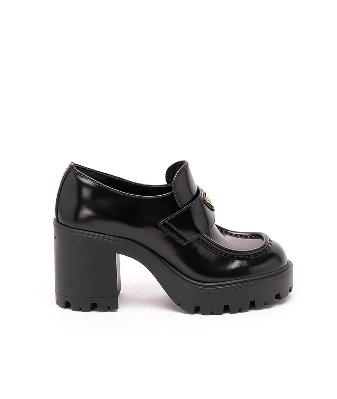 PRADA Черные кожаные лоферы, фото 1