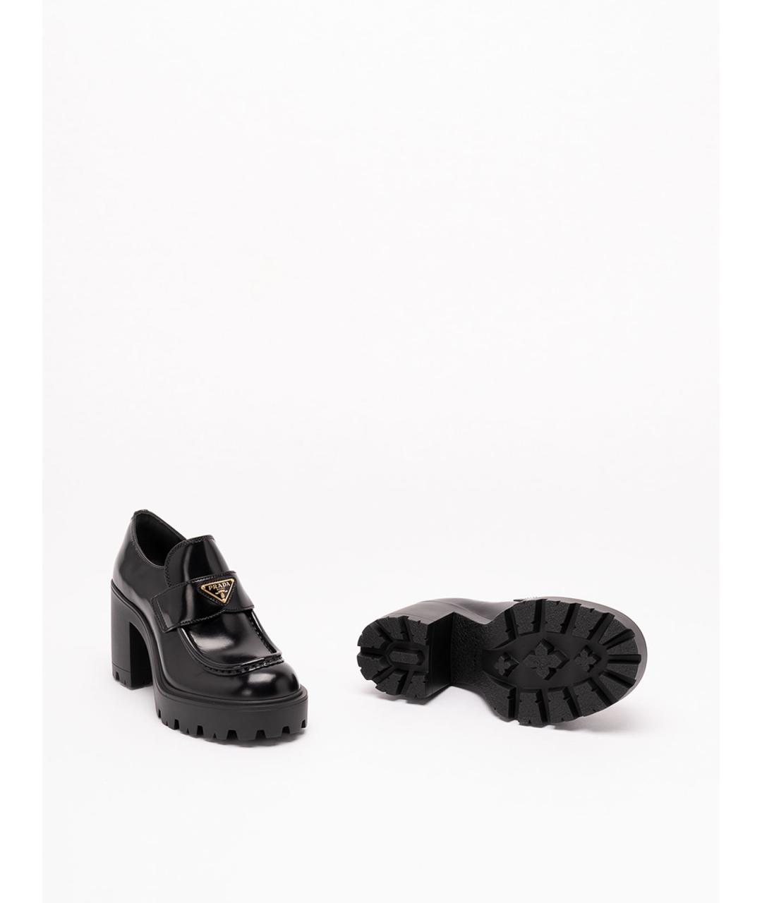 PRADA Черные кожаные лоферы, фото 4