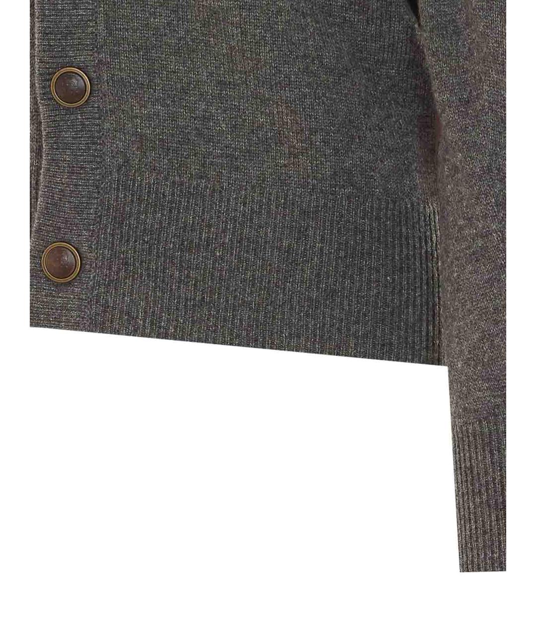 BRUNELLO CUCINELLI Серый хлопковый кардиган, фото 3