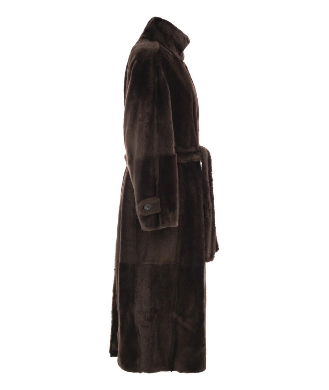 BRUNELLO CUCINELLI Коричневая меховая шуба, фото 3