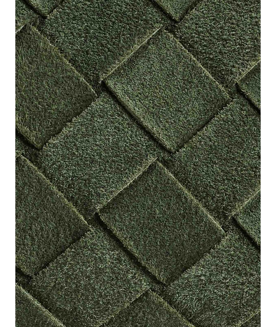 BOTTEGA VENETA Зеленая замшевая сумка через плечо, фото 4