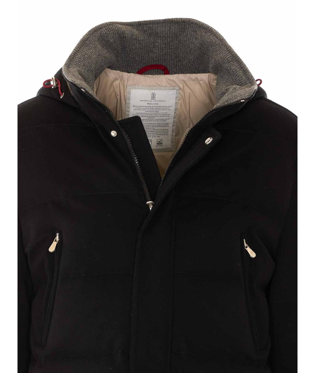BRUNELLO CUCINELLI Черная шерстяная парка, фото 4