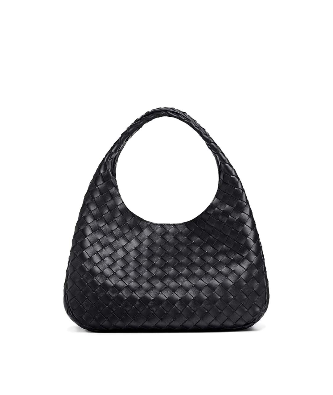 BOTTEGA VENETA Черная кожаная сумка через плечо, фото 1