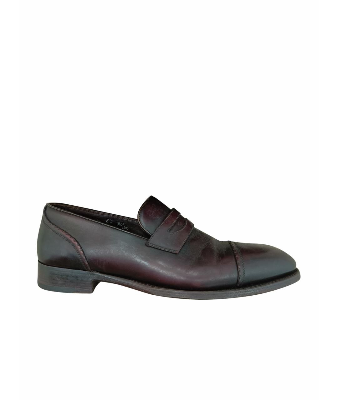 BRIONI Коричневые кожаные туфли, фото 6