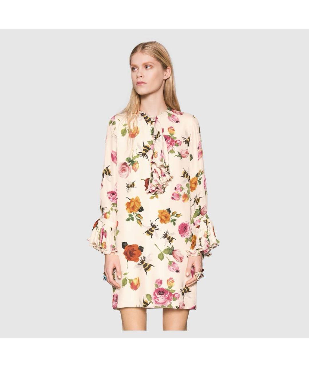 GUCCI Шелковое коктейльное платье, фото 3