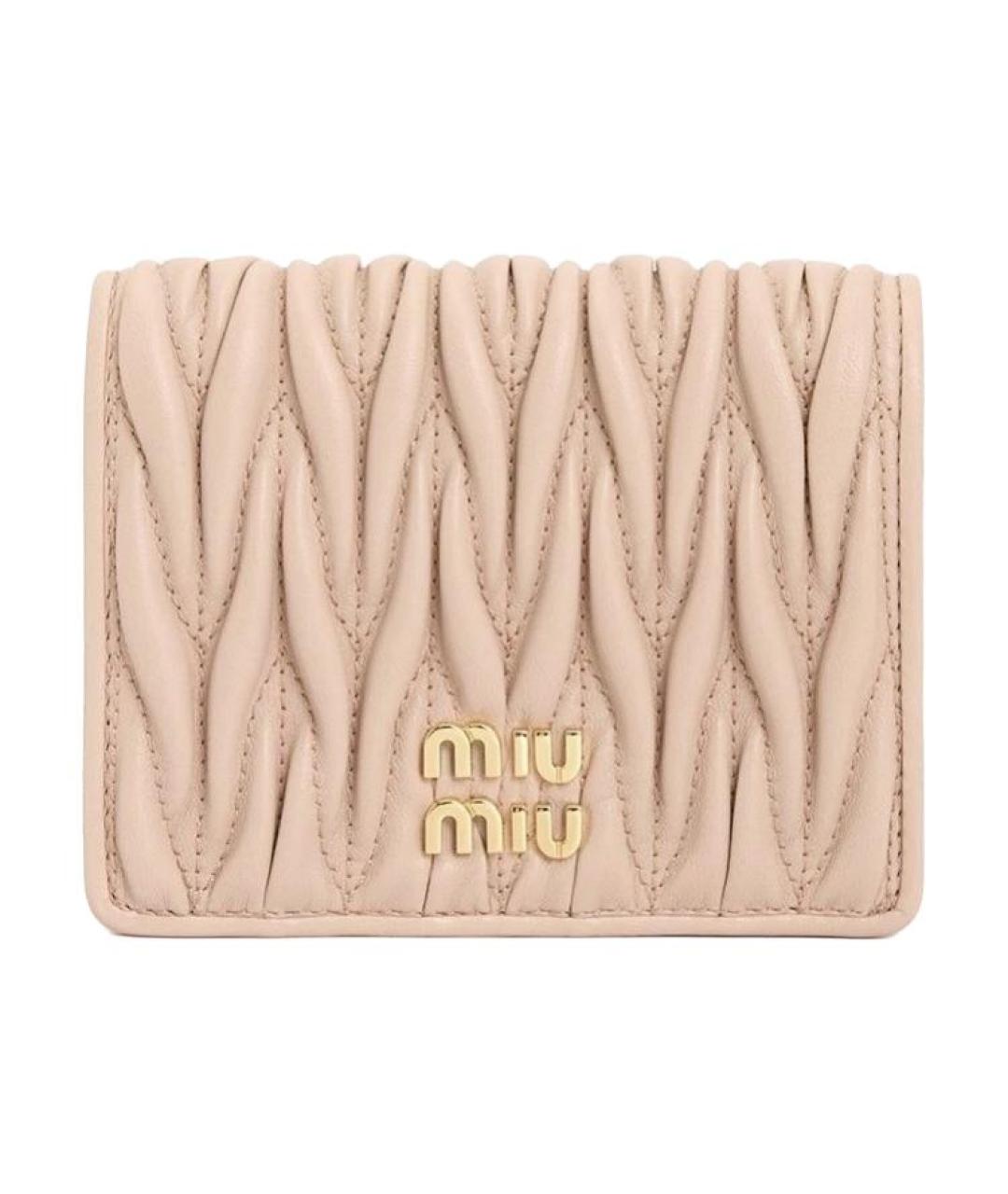 MIU MIU Розовый кожаный кошелек, фото 1