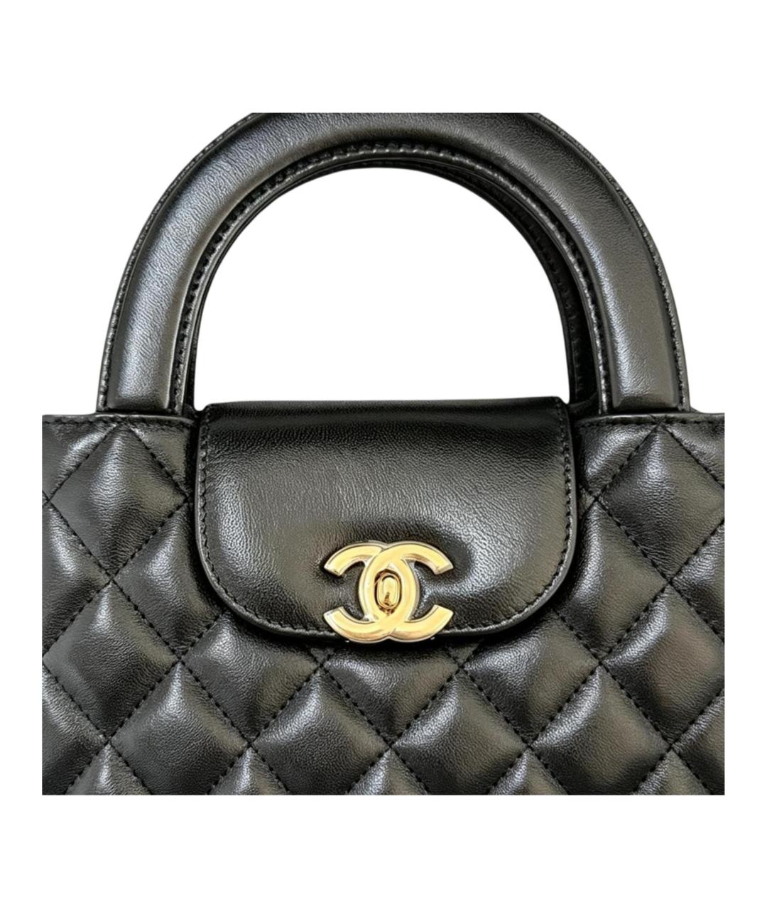 CHANEL Черная кожаная сумка через плечо, фото 3