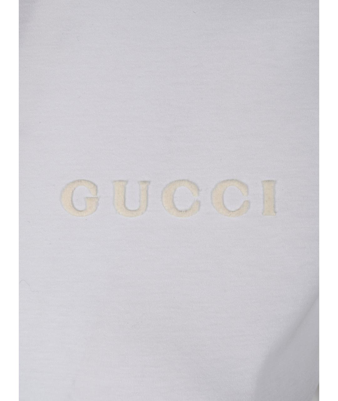 GUCCI Белая хлопковая футболка, фото 5