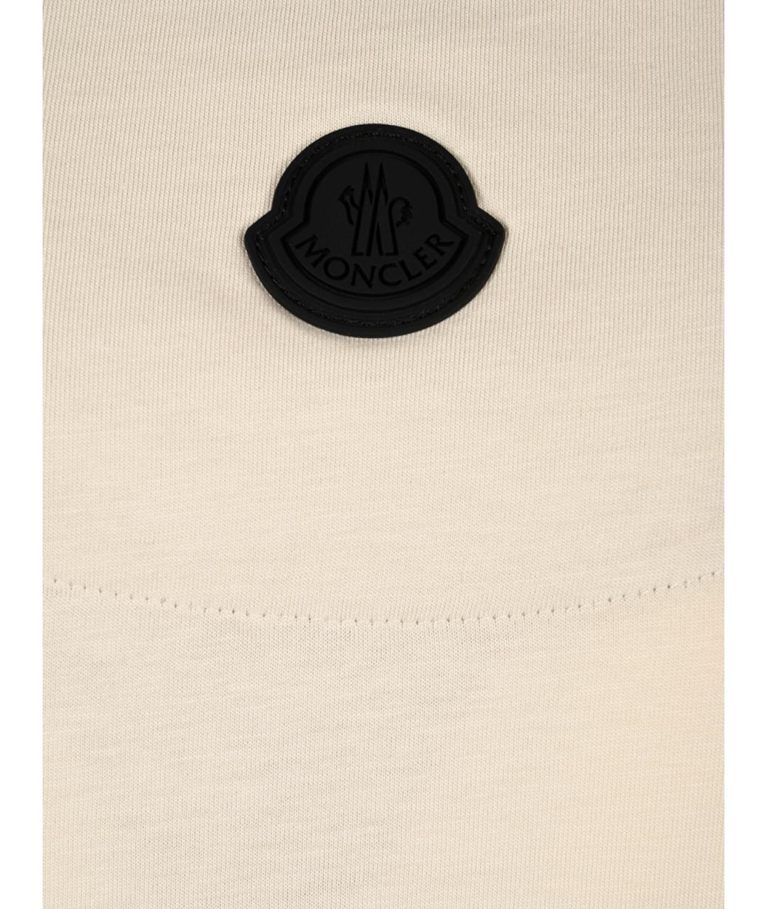 MONCLER Белая хлопковая футболка, фото 5