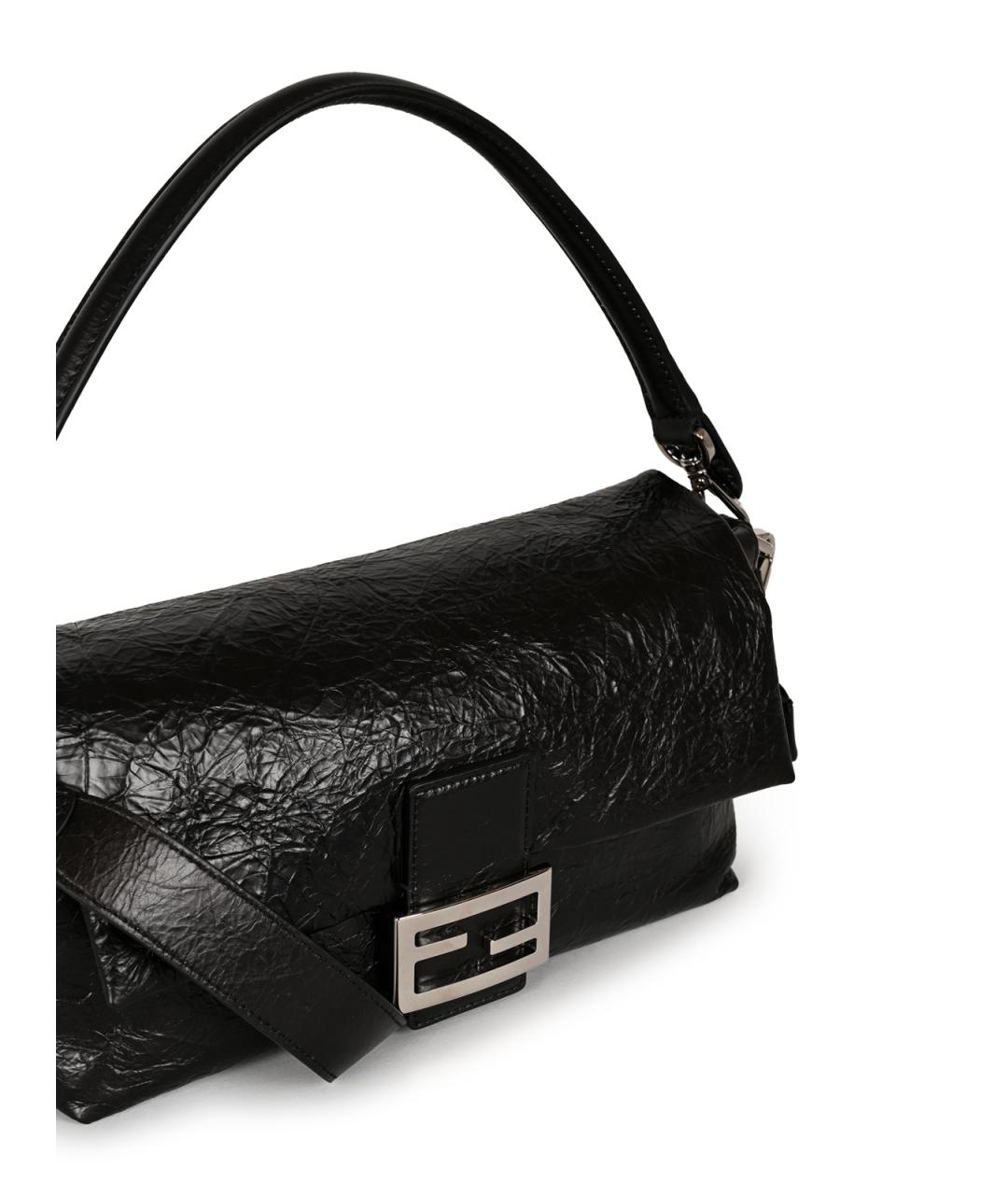 FENDI Черная кожаная сумка через плечо, фото 4