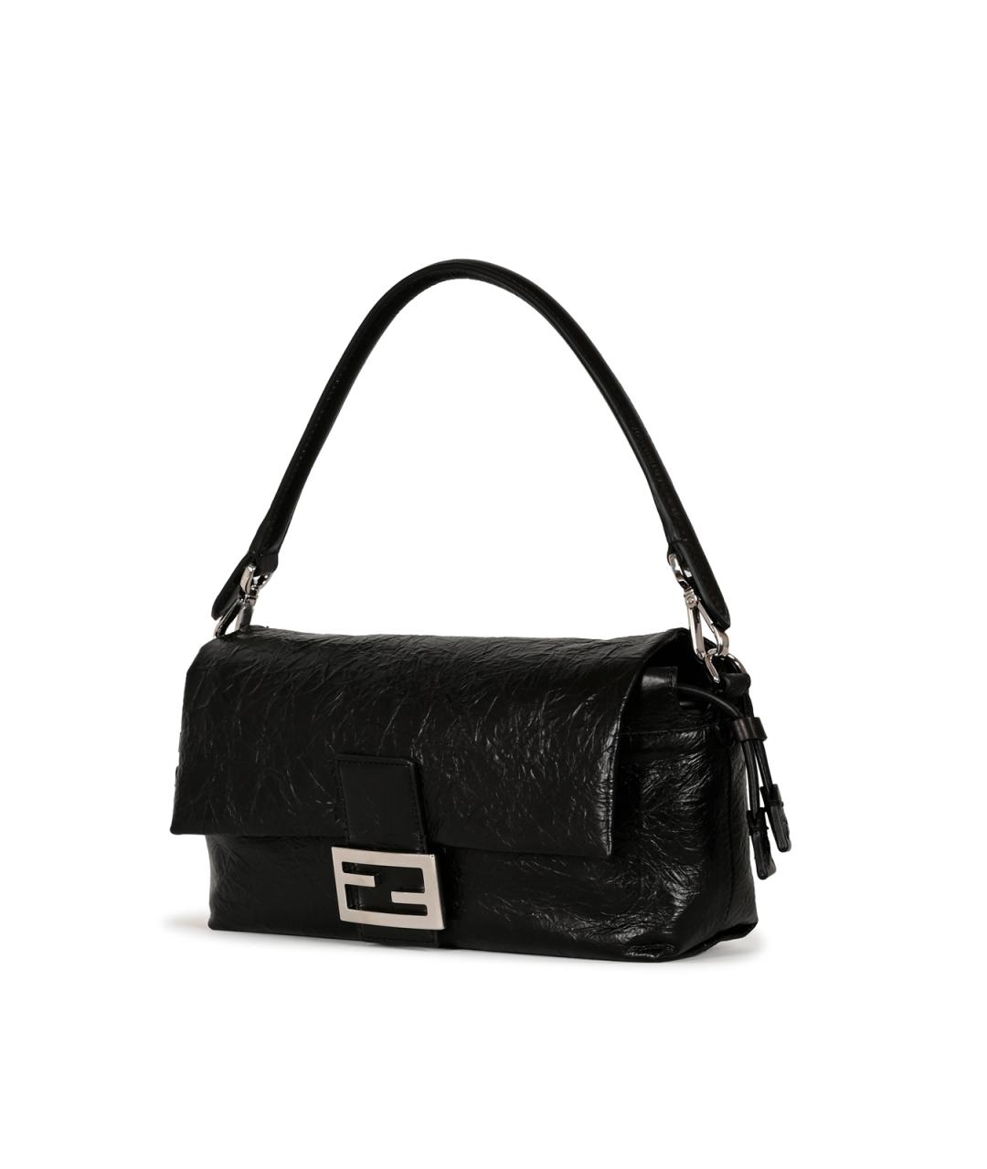FENDI Черная кожаная сумка через плечо, фото 2