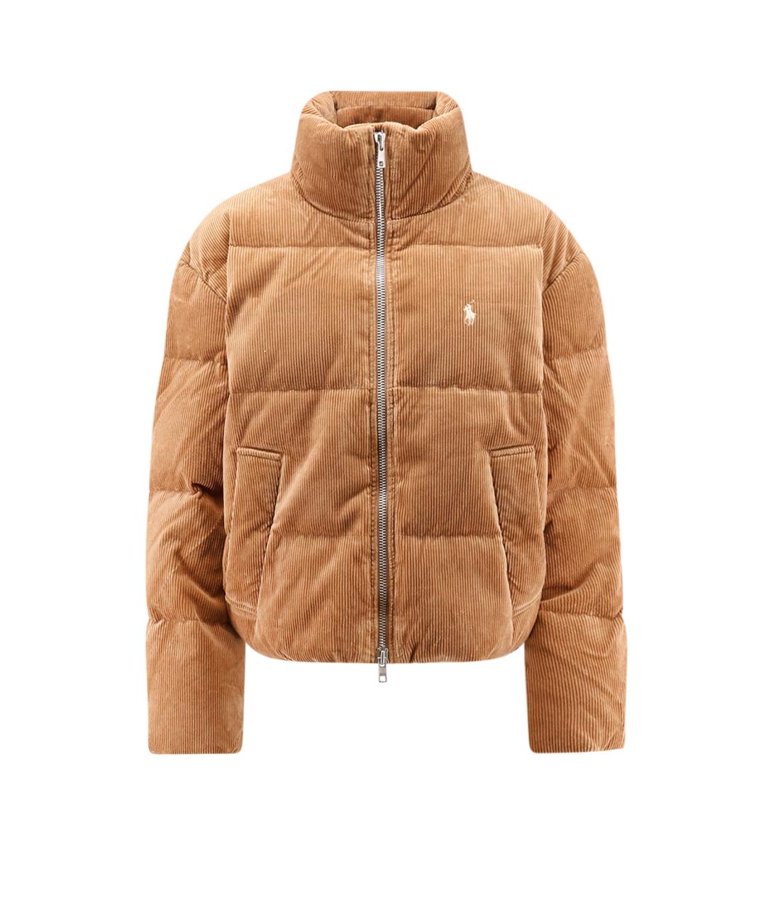 POLO RALPH LAUREN Коричневый хлопковый пуховик, фото 1