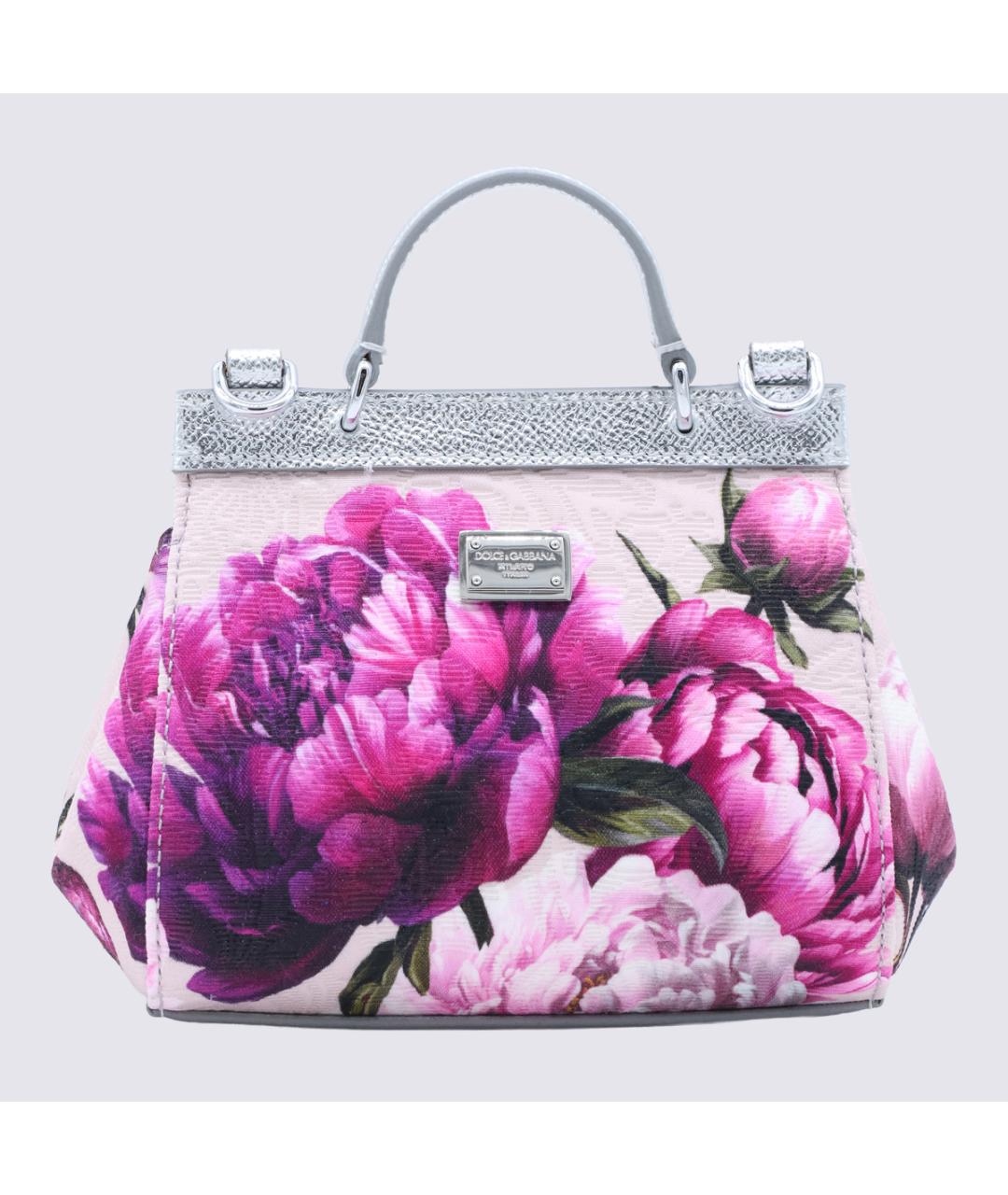 DOLCE&GABBANA Розовая кожаная сумка с короткими ручками, фото 2