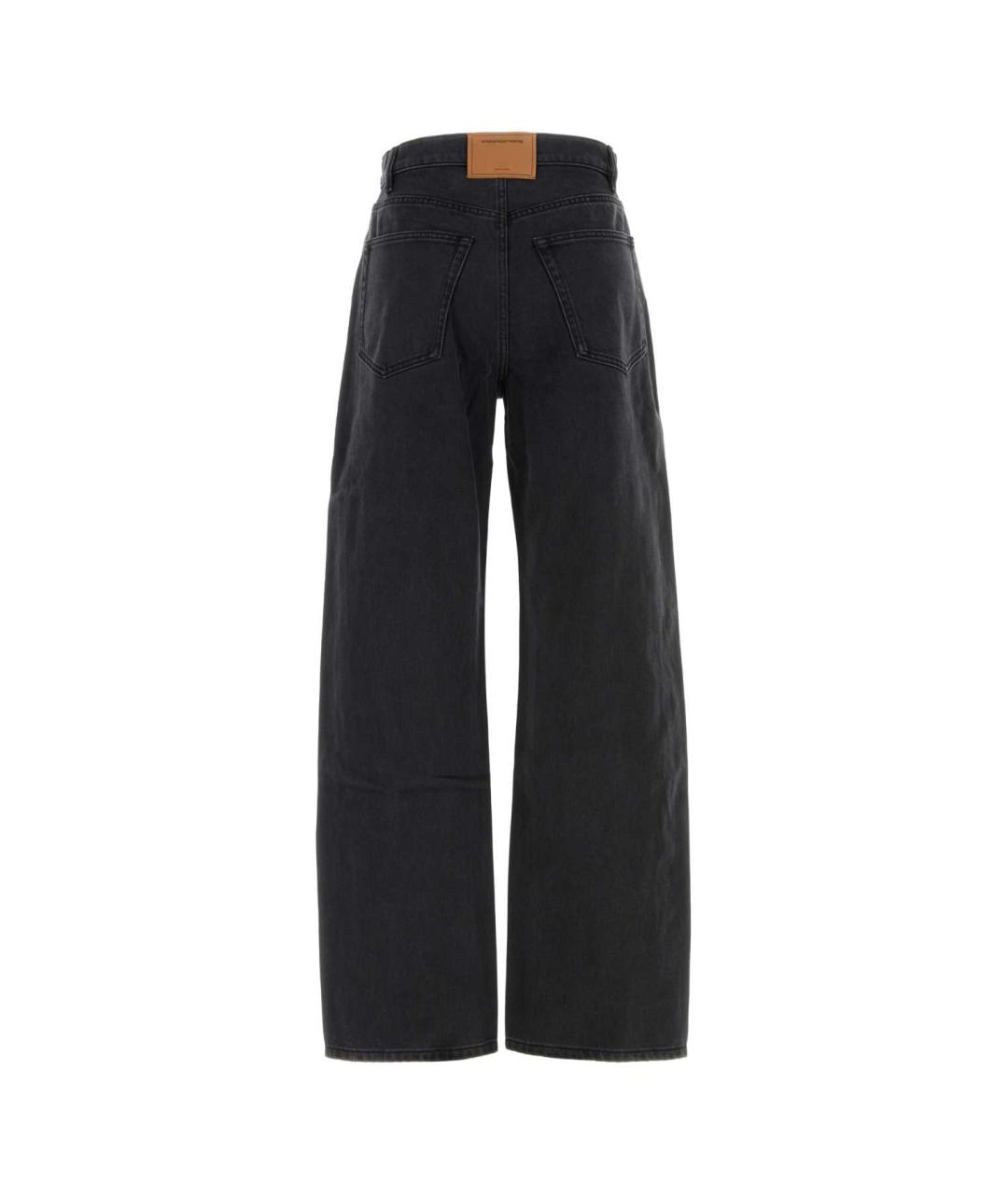 ALEXANDER WANG Черные хлопковые прямые джинсы, фото 2