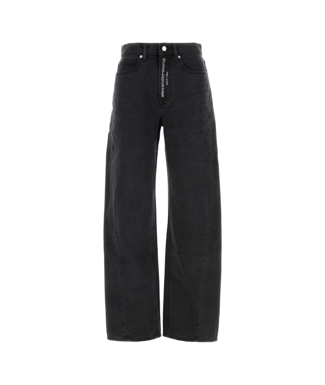ALEXANDER WANG Черные хлопковые прямые джинсы, фото 1