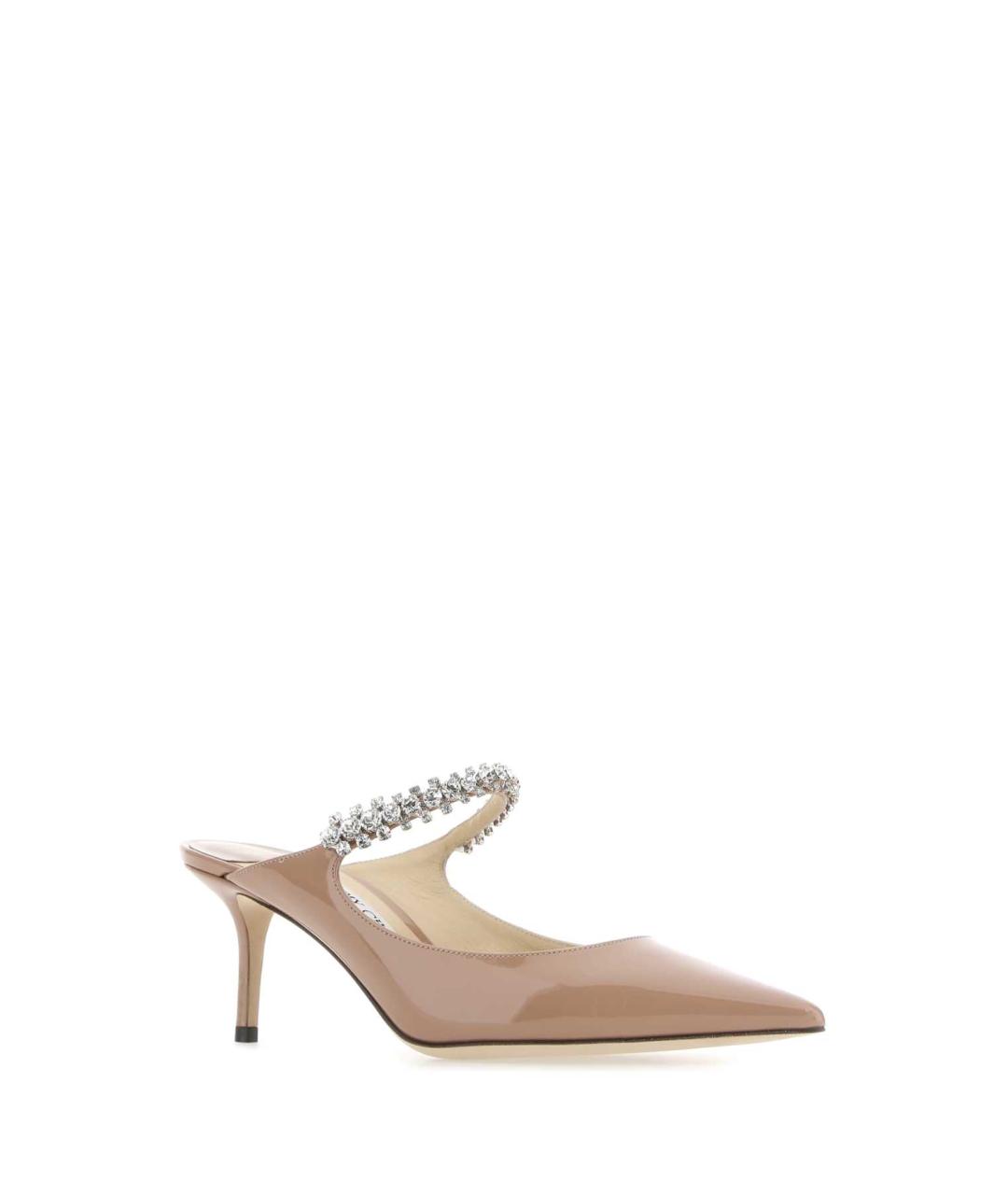 JIMMY CHOO Розовые кожаные мюли, фото 2