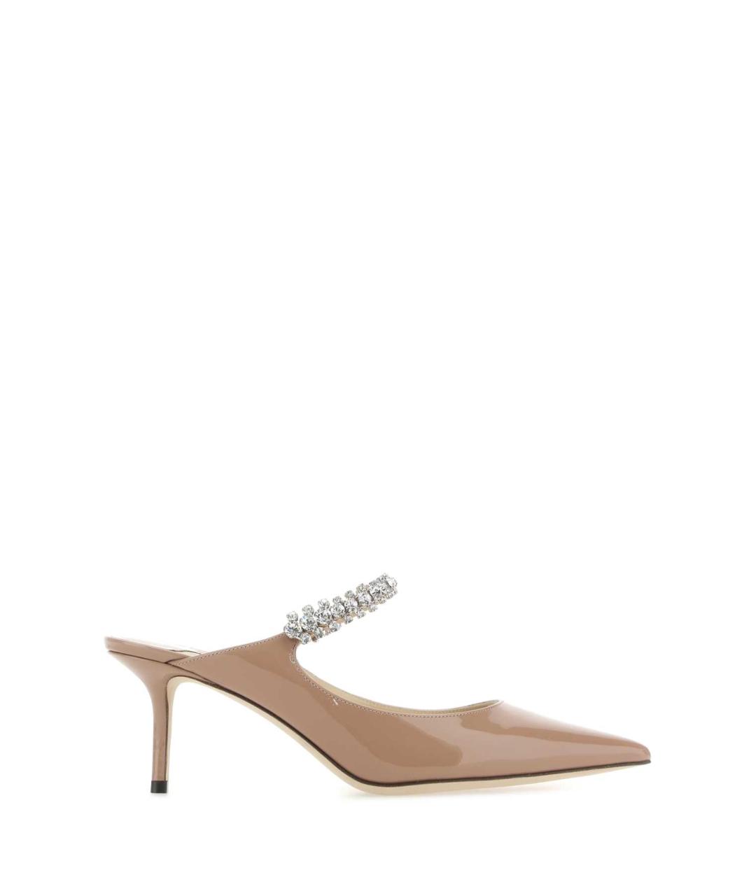 JIMMY CHOO Розовые кожаные мюли, фото 3